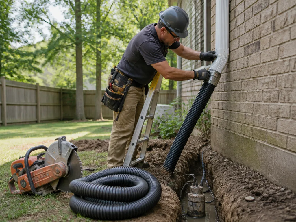 French Drain Tie-In